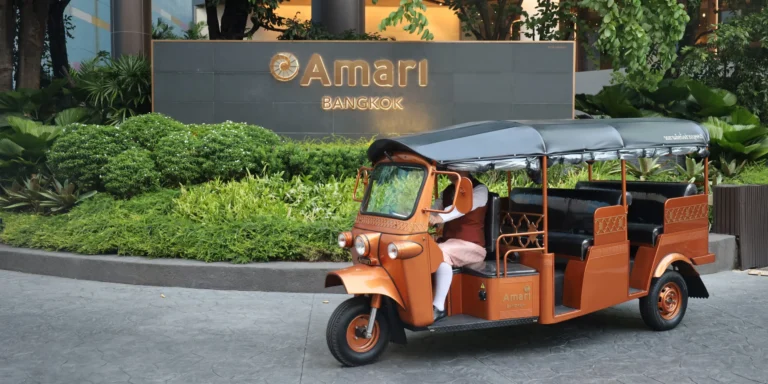 Amari Bangkok helps guests explore the city with its new electric tuk-tuk service Amari Bangkok helps guests explore the city with its new electric tuk-tuk service